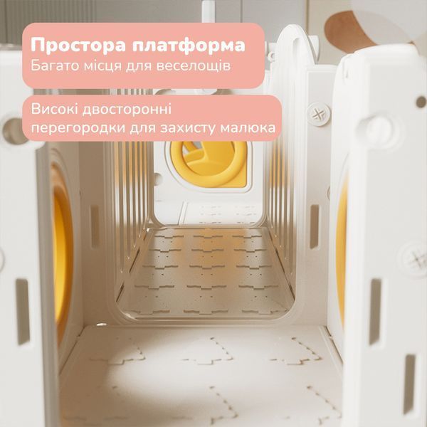 Дитячий ігровий комплекс Lumpurini Massimiliana 5-в-1: мольберт, гірка, гойдалка, тунель, зона для ігор, баскетбольний кошик, кермо, телескоп, сховище для іграшок YYS2484 фото