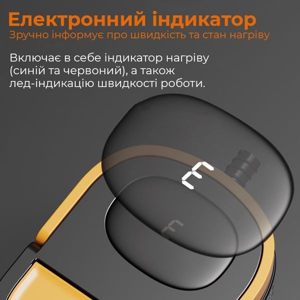 Портативний паровий очищувач чорний з 4 насадками та регулятором температури TC-SC-003 фото