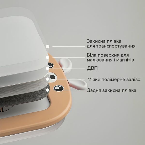 Дитячий мольберт двосторонній Lumpurini Missi Vario Comodo зі стільцем 3-в-1 з конструктором, магнітною дошкою для малювання і регулюванням висоти C-HB029kw фото