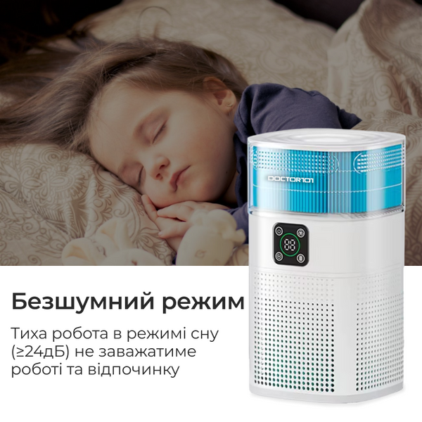Очищувач повітря Doctor-101 Zean з функцією зволоження 2-в-1. Комбінований очисник-зволожувач повітря з HEPA-фільтром ZY1800JS фото