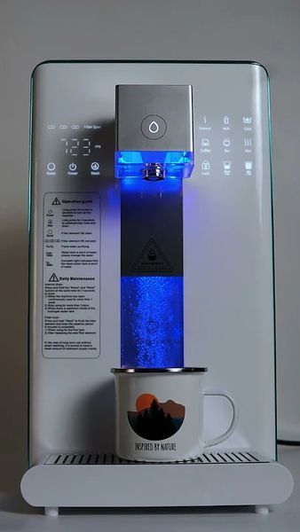 5-ступеневий очищувач води + Генератор водневої води Okeano із системою зворотного осмосу, УФ лампою, охолодженням та підігрівом води W19 фото