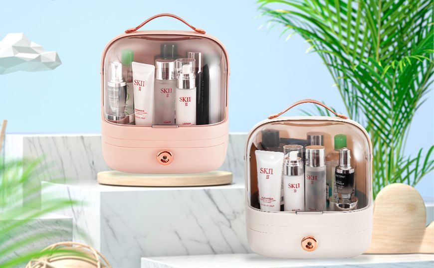 Настільний органайзер для косметики, прикрас Elegance Kit, б'юті бокс переносний, набір із 5 контейнерів TF-13 фото