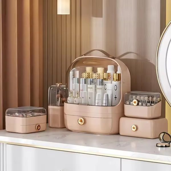 Настільний органайзер для косметики, прикрас Elegance Kit, б'юті бокс переносний, набір із 5 контейнерів. Переоцінка TF-13-sale фото