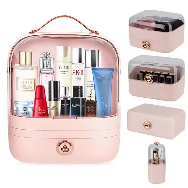 Настільний органайзер для косметики, прикрас Elegance Kit, б'юті бокс переносний, набір із 5 контейнерів. Переоцінка TF-13-sale фото